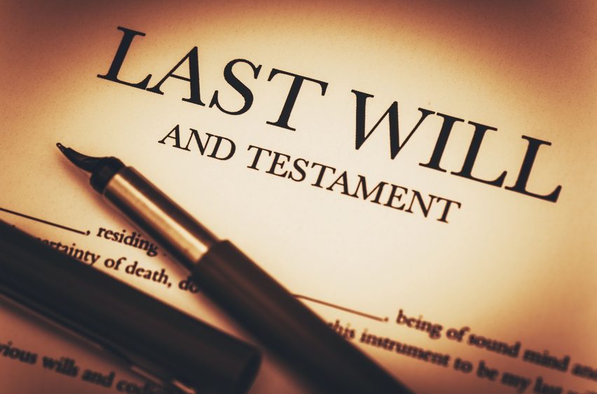 Image of a last will and testament